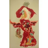 Noah Jemisin, Mythological Figure, Encaustic on Canvas