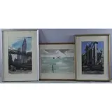 Richard Sargent, Hurricane Weather - Key West, 3 Watercolors