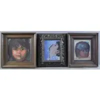 Nina by Richard Sargent, 3 Acrylic Portraits, sold Oct 2015