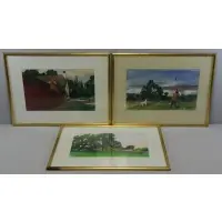 Untitled by Richard Sargent, 3 Watercolors, sold Oct 2015
