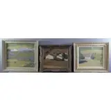 Richard Sargent, In carved wood frames, 3 Acrylic on Canvas Ronda, Spain Landscapes