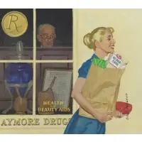 Life Magazine by Richard Sargent, Casein on Whatman Board, sold Oct 2015