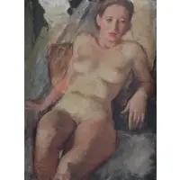 Richard Sargent, Reclining Nude, 1936, Oil on Canvas