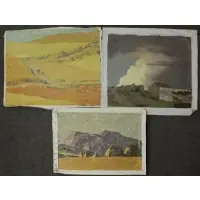 Richard Sargent, Untitled, 3 Acrylic on Canvas Landscapes Near Ronda, Spain
