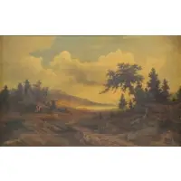 Georg Schmitz, German Landscape, , C.L. Oil on Canvas