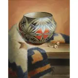 Sue Krzston, Petals and Clay, Oil on Canvas