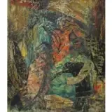 C. S. Price, In the Forest, 1946, Abstract Oil on Masonite or Panel