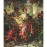 Elliott Daingerfield, Dancers, Oil on Canvas