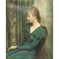 Thomas Spector, Portrait of a Seated Woman, Oil on Canvas