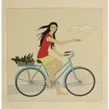 Will Barnet, The Blue Bicycle, Serigraph "The Blue Bicycle"