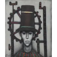 Testa Con Girandola by Mario Russo, Oil on Canvas, sold Jan 2016