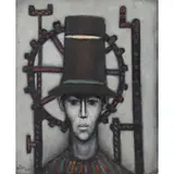 Mario Russo, Testa Con Girandola, Oil on Canvas