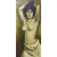 Odalisque Ivoire by Jan De Ruth, Oil on Canvas, sold Jan 2016