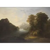 Henry Dawson, Landscape, Oil on Canvas