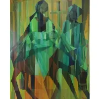 La Fuite En Egypte by Raymond Olivier, Oil on Canvas, sold Apr 2016