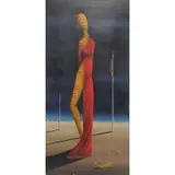 Jorge Sánchez, The Weaver, Oil on Canvas "The Weaver"