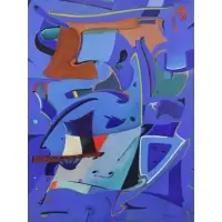 Louis Wolchonok, Abstract Composition, Oil on Canvas