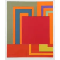 Peter Halley (American, b by Peter Halley, Abstract Color Silkscreen, sold Apr 2016
