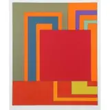 Peter Halley, Peter Halley (American, b, Abstract Color Silkscreen