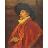 Alex de Andreis, Portrait of a Cavalier, Oil on Canvas