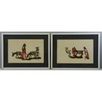 Leo Poloti, Untitled, Two 1935 Watercolor Illustrations