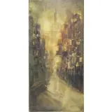 Veloy Joseph Vigil, Street Scene, Oil on Masonite