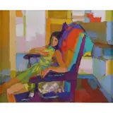 Nicola Simbari, Seated Woman