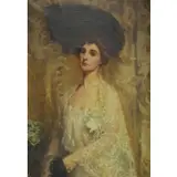 William de Leftwich Dodge, Portrait of a Society Woman, Oil on Canvas