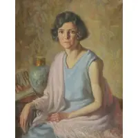 A.E Hall, Portrait of a Woman, 1930, Oil on Canvas
