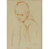 Joseph Floch, Untitled, Sanguine on Paper
