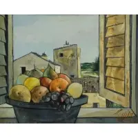 Charles Levier, Fruito, Oil on Canvas "Fruito"
