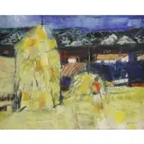 Paul Guiramand, Les Meules a Palombara, Oil on Canvas
