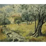 Tony Cardella, Landscape Near Grasse (Southern France), Oil on Canvas "Landscape Near Grasse (Southern France)"
