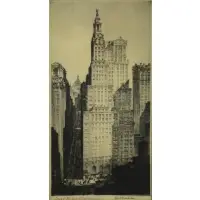 Samuel Chamberlain, Bank of New York & Trust Company, Etching "Bank of New York & Trust Company"