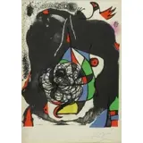 Tragedy by Joan Miró, Lithograph in Colors "Tragedy" From "Les Revolutions Sceniques Du XX Siecle", 1975, sold Feb 2016