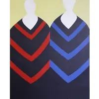Leslie Eisenberg, Two Figures, Oil on Canvas