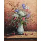 Eugene Paprocki, Still Life with Berries, Oil on Canvas
