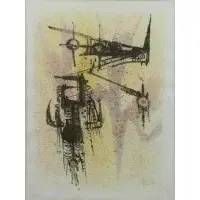 Wifredo Lam, Flight, Lithograph
