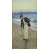 William Hatherell, Geraldine Green, Watercolor "Geraldine Green" Inspired by the poem by Frederick Locker-Lampson (1821-1895)