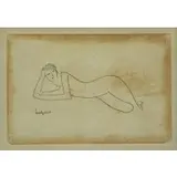 Amedeo Modigliani, Nu, Etching "Nu" or Reclining Nude