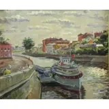 Anani Basin, Impressionist River Scene, Oil on Canvas