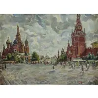 Anani Basin, Red Square, Moscow, Oil on Canvas