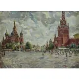 Anani Basin, Red Square, Moscow, Oil on Canvas