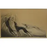 Coursing II by Louis Icart, Color Etching & Aquatint "Coursing II", sold Dec 2015