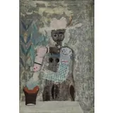 Gustavo Foppiani, L'Angelo Cattivo del Giardino, 1959, Oil on Board "L'Angelo Cattivo del Giardino" 1959