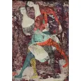 Luciano Spazzali, Ballerini, Oil on Masonite "Ballerini" Signed and dated 59 lower right