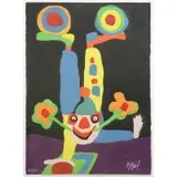 The Circus Suite, Cirque Miroir du Monde from Portfolio I by Karel Appel, Color Woodcut with Carborundum, sold Nov 2015
