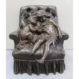Aristide Croisy, Le Nid, Bronze Sculpture of Sleeping Children, "Le Nid"