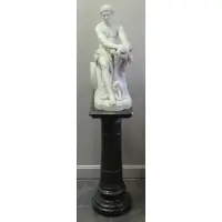 Ferdinando Andreini, Ludovisi Ares, Carved Marble Sculpture on Custom Marble Pedestal