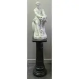 Ferdinando Andreini, Ludovisi Ares, Carved Marble Sculpture on Custom Marble Pedestal